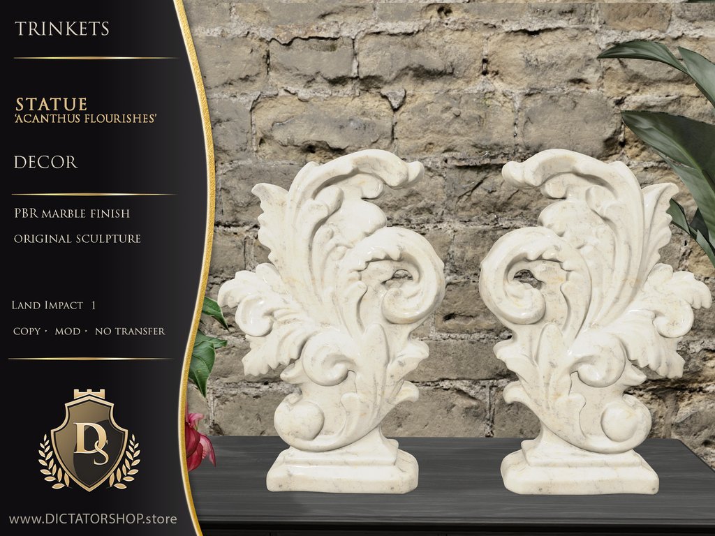 Trinkets - Statue Acanthus Flourishes